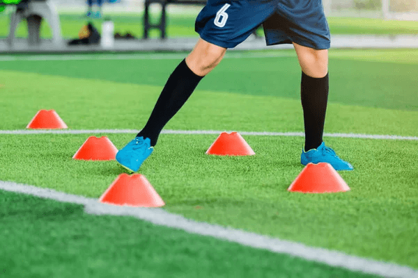 Professional football training session at Excel Pro Academy